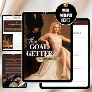 Goal Getter Workbook Digital Marketing Ebook Cover Templates Done For You Passive Income Monthly Planner PLR Ebook With MRR