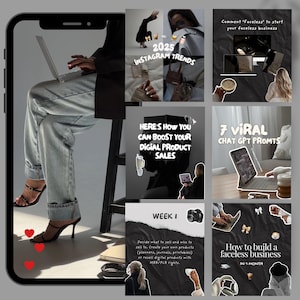 That Girl Instagram szablon canva, MRR PRL, Social media manager szablon, Social media branding, Social media marketing, Canva szablon
