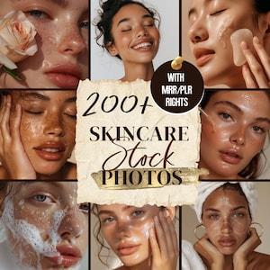 SkinCare Stock Images MRR PLR Skincare Stock Photos PNG, Diverse Women Stock Images For Social Media Marketing, Small Business Instagram