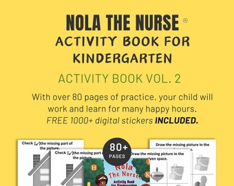 Children's Activity Book | DIY Kindergarten Book| Activity Book | Kid Maze | Kindergarten Homeschool |Digital Sticker Pack |INSTANT DOWNLOAD