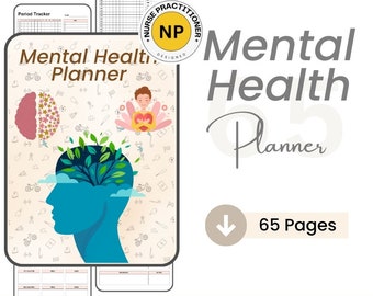 Mental Health Planner / Digital Planner / Medication Tracker / Mood and Habit Tracker / Printable Journal| INSTANT DOWNLOAD| Mental Health