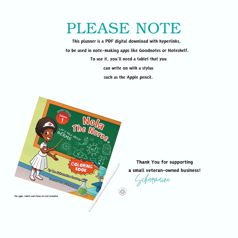 Children's Coloring Book Germs Coloring Book Handwashing Nola Elementary Homeschool Book Digital Sticker Pack INSTANT DOWNLOAD zdjęcie 8