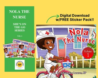 Children's Nurse Book | Kid Gift| Printable Kid Book | Baby Gift | Elementary Homeschool Reading |Digital Sticker Pack | INSTANT DOWNLOAD