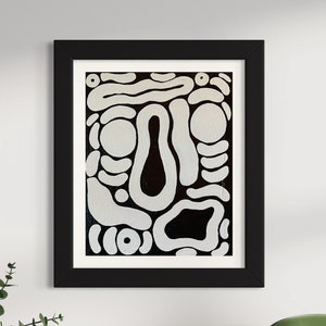 Abstract Faces Acrylic Canvas Painting for Home and Wall Decor Unique Original Artwork