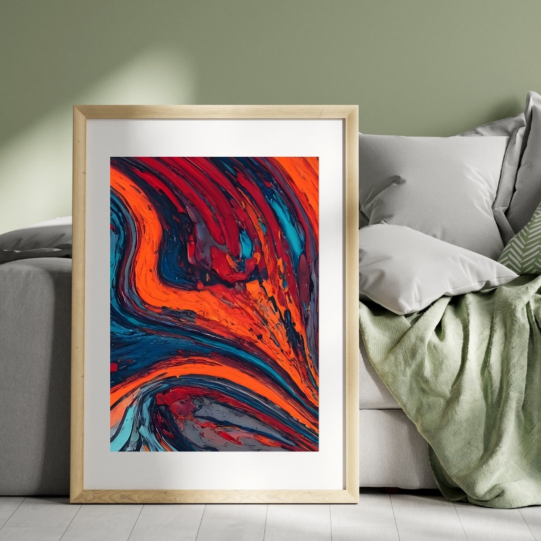 Printable Abstract Wall Art - Etsy