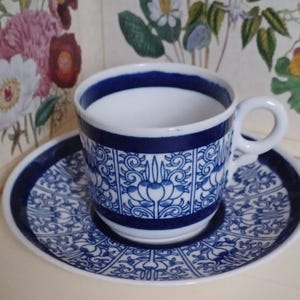 RARE no gilt Royal Worcester Royal Lily Coffee Cup And Saucer circa 1800s