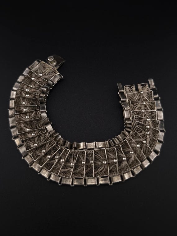 Articulated bracelet in solid silver. - image 4