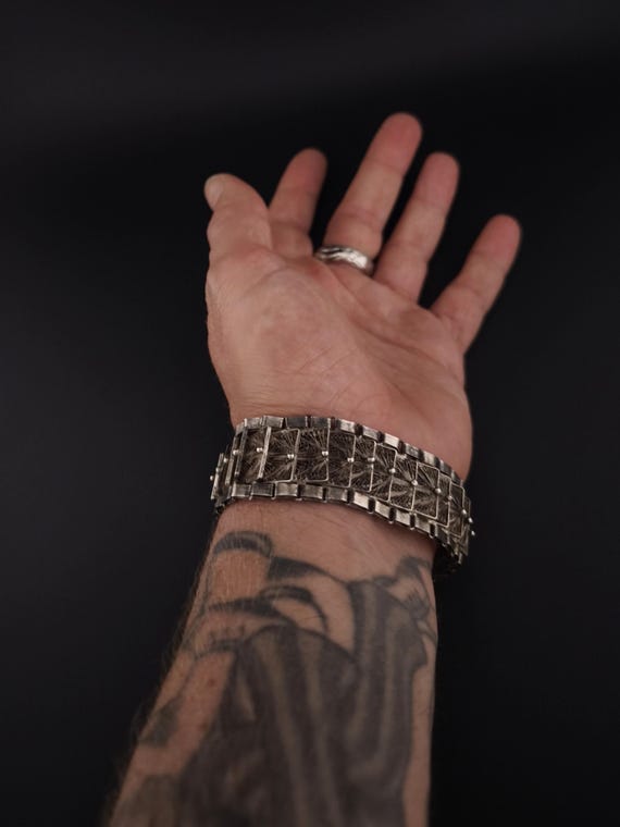 Articulated bracelet in solid silver. - image 7