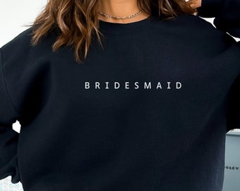 Sudadera de dama de honor, camiseta de novia, camiseta de escuadrón de novia, camiseta de despedida de soltera, camiseta de grupo de fiesta de dama de honor, regalo de compromiso, regalo para ella