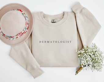 Felpa da dermatologo, maglione da dermatologo, regalo per dermatologo, maglietta da cosmetologo, maglione da dermatologo, regalo per specializzandi in dermatologia