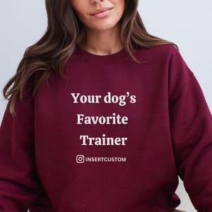 Hundetrainer Sweatshirt mit personalisiertem Instagram ID, Social Media Influencer Merch, Hundetrainer Shirt, Hundetrainer Geschenk, Unisex Shirt