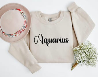 Sudadera de Acuario, regalo de cumpleaños del zodiaco Acuario, camiseta de Acuario, camiseta de astrología, regalos de Acuario, regalos del zodiaco, cumpleaños de enero y febrero