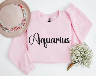 Sudadera de Acuario, camiseta del zodiaco Acuario, camiseta de Acuario, camiseta de astrología, regalos de Acuario, regalos del zodiaco, camiseta del signo del zodiaco, regalo para mejor amiga
