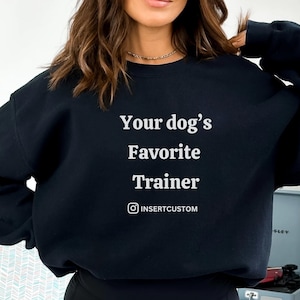 Hundetrainer Sweatshirt mit personalisiertem Instagram ID, Social Media Influencer Merch, Hundetrainer Shirt, Hundetrainer Geschenk, Unisex Shirt