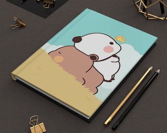 Bubu and Dudu Love, Panda Love, Hardcover Journal Matte, Gifts for her, gifts for him, bubu and dudu