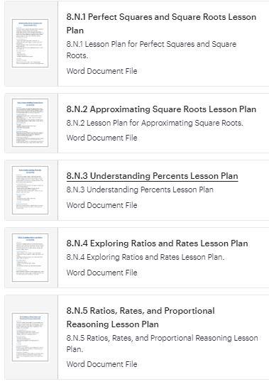 Grade 8 Math Full Course Lesson Plans - Etsy