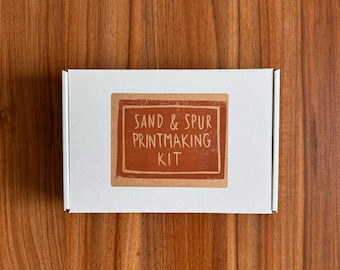 Printmaking Kit for Two - Linocut Starter Set | DIY Art Gift | Couples Block Printing Kit