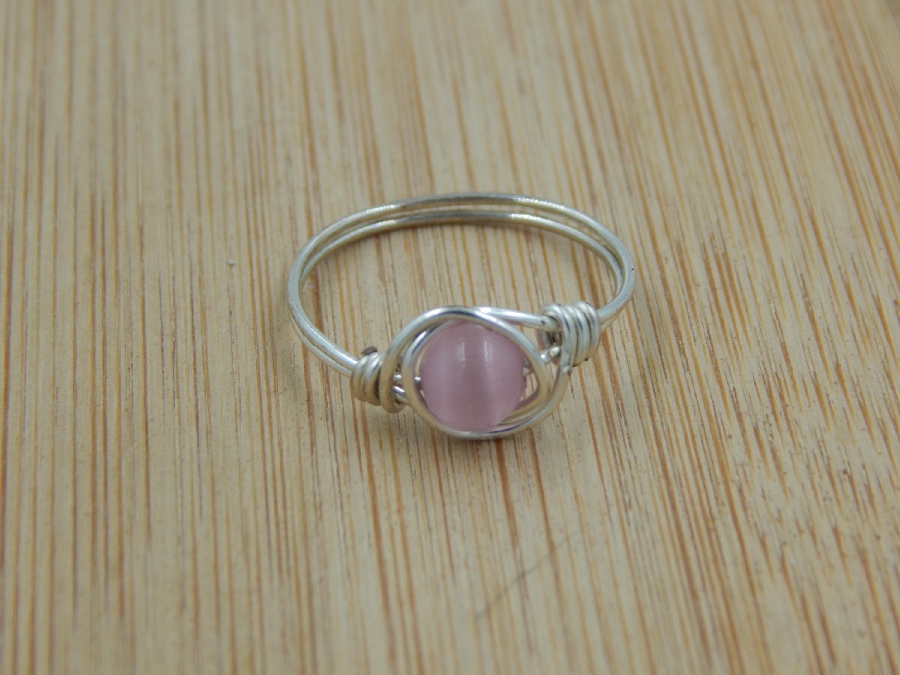 nff☆pink catseye ring Large Pink Cats Eye Ring - Etsy
