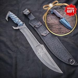 Machete Knife | Camping Knife | Survival Machete | Hand Forge-Forest Hunting Knife | Full Tang Knife | Christmas gift for Mom & Dad,Man Gift