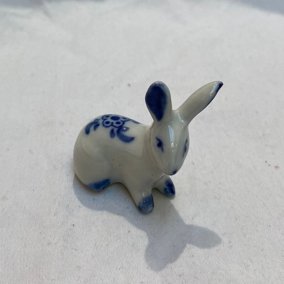 Delf Blue Rabbit Vintage Delft Blue and White Bunny Rabbit - Etsy