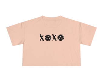 XOXO Pickleball Crop Top, Pickleball Shirt, Pickleball, Women's Crop Tee, Pickleball Crop Top, Pickleball Shirt, Pickleball Lover Gift