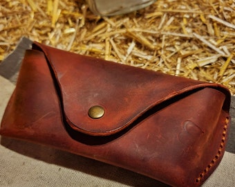 HANDMADE Leather Glasses Case