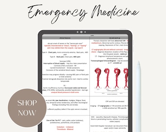 Guía de estudio de medicina de emergencia / Revisión didáctica de EOR y PANCE para la escuela de PA / Revisión de historias clínicas / Notas / Asistente médico / Enfermero practicante