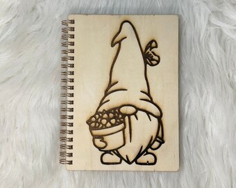 Carnet de croquis en bois gnome, carnet de croquis à spirales