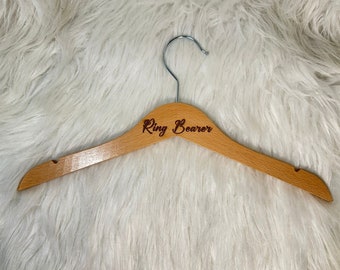 Ring Bearer Wooden Hanger Customizable