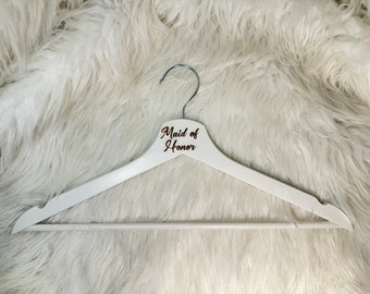 Maid of Honor Wooden Hanger Customizable