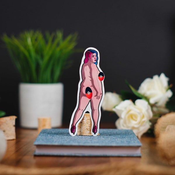 Naughty BBW Chubby Woman - Sexy Kinky Sensual Edgy Explicit Erotic Nude Stickers - Tits - Boobs - Erotic Art - Ass - Pussy - NSFW