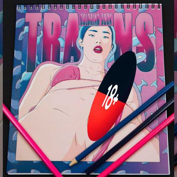 Trans - Tranny Coloring Book for Adults – Women with Big Dicks - Boobs – Erotic - NSFW – Transsexual – Futanari – Dick Girl – LGBT – LGBTQ+