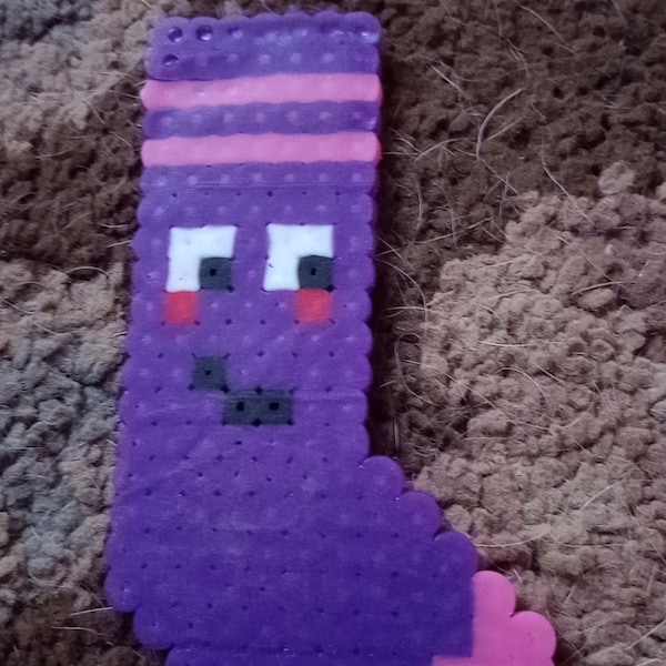 Purple Animated Sock Perler