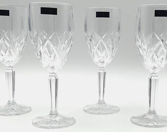 Copas de vino blanco Waterford Marquis Brookside de cristal de plomo, NUEVAS con etiquetas, juego de 4