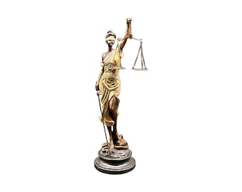 Sculpture - Lady Justice - 52 cm - 20,5 pouces - Décoration intérieure - cabinet d'avocats - vintage - antique - eye-catcher - livraison gratuite