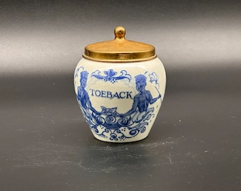 Authentique pot à tabac bleu de Delft - 18 CM / 7,1 pouces - Excellent état ! - Zénith
