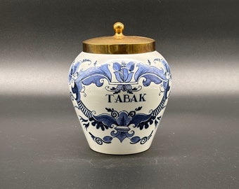 Authentic Delft Blue Tobacco Jar - 18 CM / 7.1 inch - Top condition!