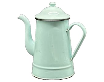 White enamel teapot - 1960s - Practical example - vintage - kitchen - classic - antique - home decor