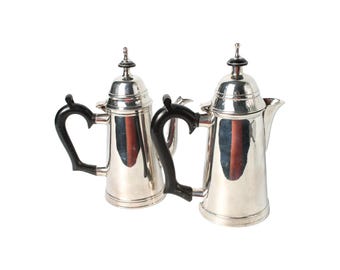 Elegant Vintage Silver Plated Coffee Pot Set | Classic Teapots | Antique Coffee Pot | Chic Retro Tableware Silver Tableware Collection