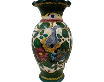 Bellissimo vaso colorato Dipinto a Mano degli anni '40 - Bellezza italiana vintage!