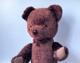 Bellissimo orsacchiotto marrone antico da 50 cm-20 pollici / (Steiff / Mohair) - anni '30/'40/'50