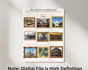 New Orleans Scavenger Hunt for Kids Printable PDF