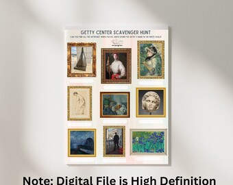 Getty Center Scavenger Hunt for Kids Printable PDF