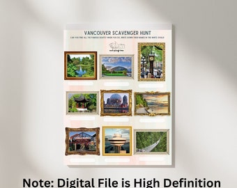 Vancouver Scavenger Hunt for Kids Printable PDF
