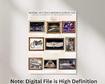 National Air and Space Museum Scavenger Hunt for Kids Printable PDF