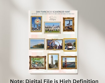 San Francisco Scavenger Hunt for Kids Printable PDF