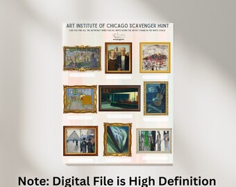 Art Institute of Chicago Scavenger Hunt for Kids Printable PDF