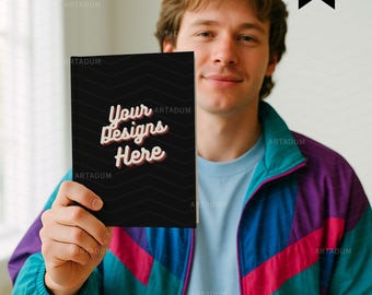 Hardcover Journal Mockup, Printify Ruled Line Journal Matte, Lifestyle,Full wraparound print Journal Mock up, Drag and Drop PSD Smart Object