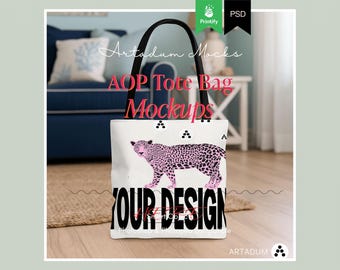Natural Tote bag Mockup, Printify cotton tote bag Template for Photoshop,  Lifestyle Tote Bag Mock- True size, PSD files, Number 1