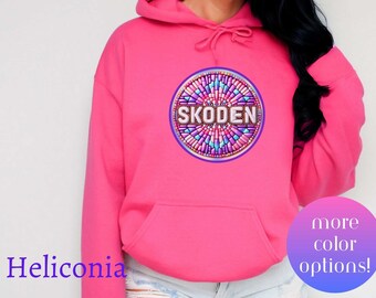 Skoden Native Bead Style Hooded Sweatshirt. Indigenous Designs Shirts. Indigenous art gifts